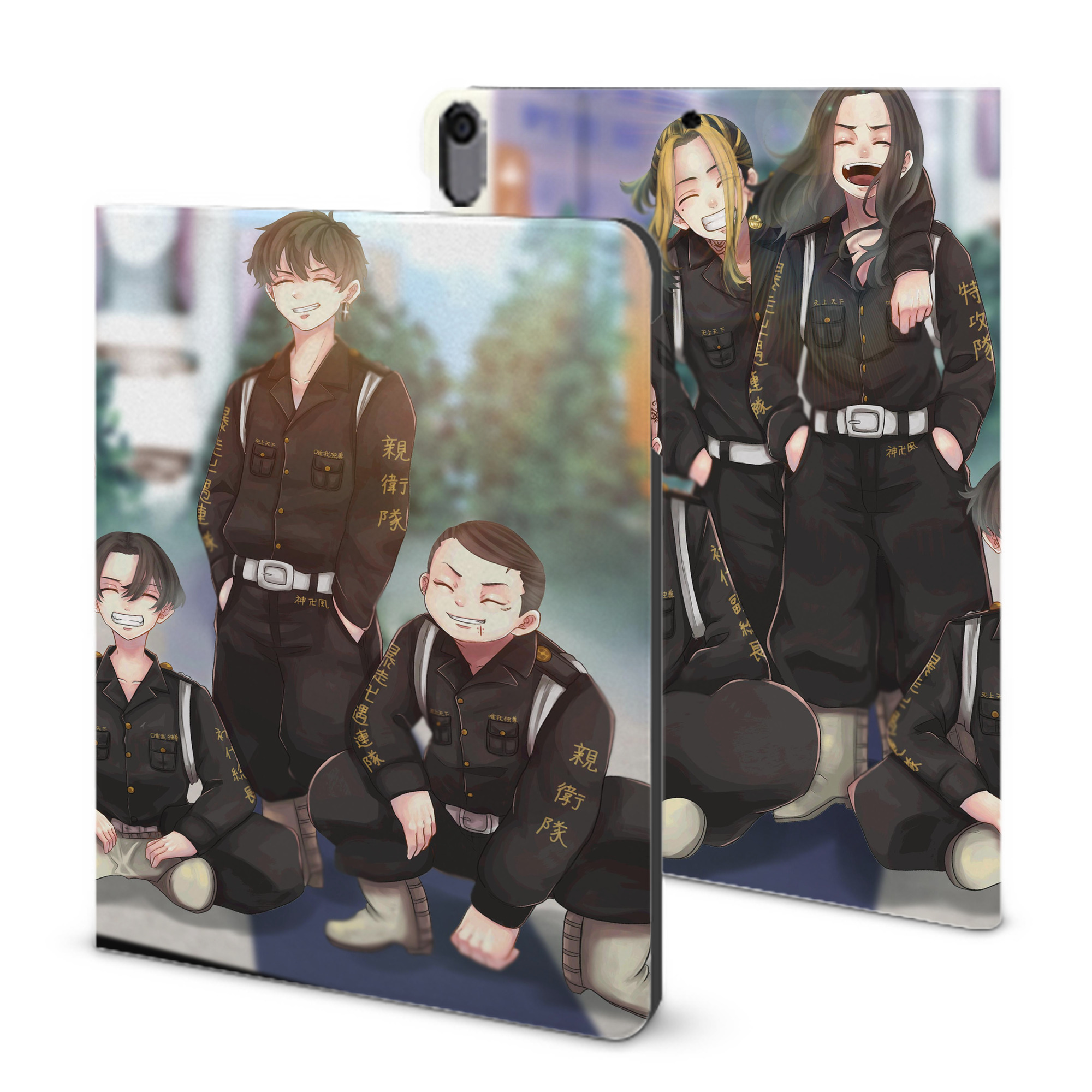 （画像用） 東京リベンジャーズ Tokyo Revengers IPad ケース ブック型 PUレザー TPU 耐衝撃 軽量 薄型 ペン収納なし 全面保護 IPad 各モデル対応